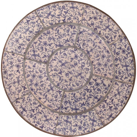 Table en céramique et fer forgé