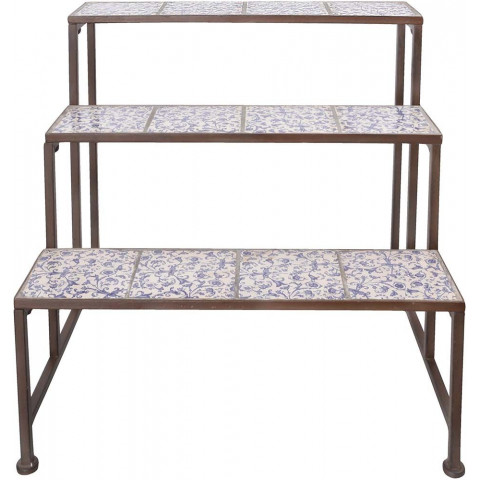 Etagère en céramique et fer forgé