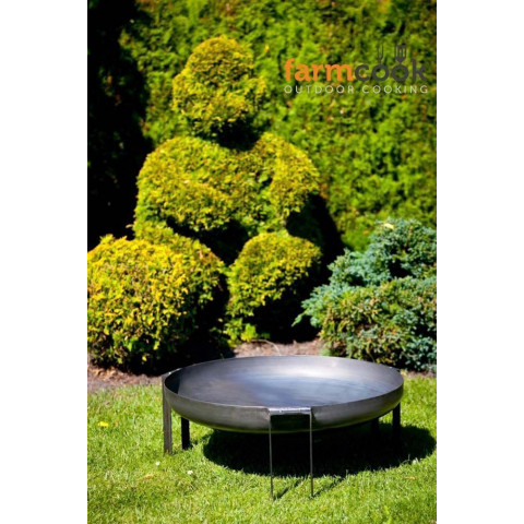 Brasero en acier rond pieds design 80 cm
