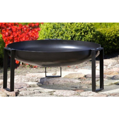 Brasero en acier peint rond pieds design 70 cm