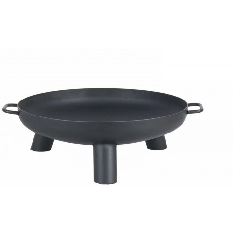 Brasero en acier peint 3 pieds et poignées 70 cm