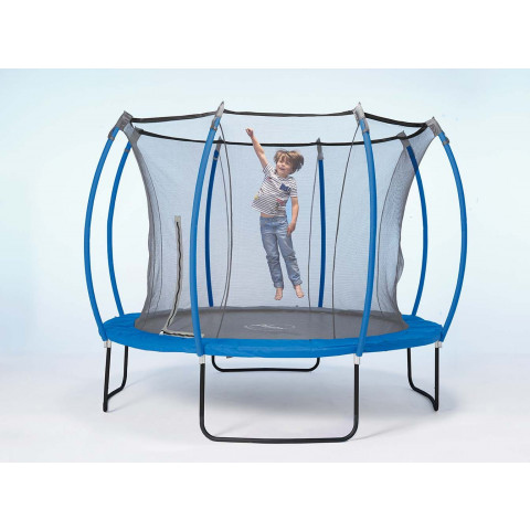 Trampoline junior avec protection réversible bleu océan ou citron 305 cm