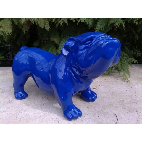 Bouldogue anglais coloré en résine - Couleur au choix