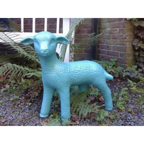 Agneau design en résine 52 cm