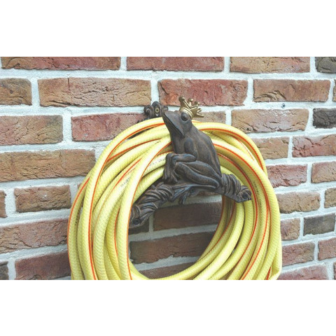 Support tuyau d'arrosage grenouille couronnée