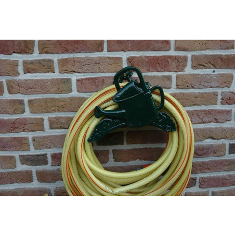 Porte tuyau d'arrosage arrosoir vert
