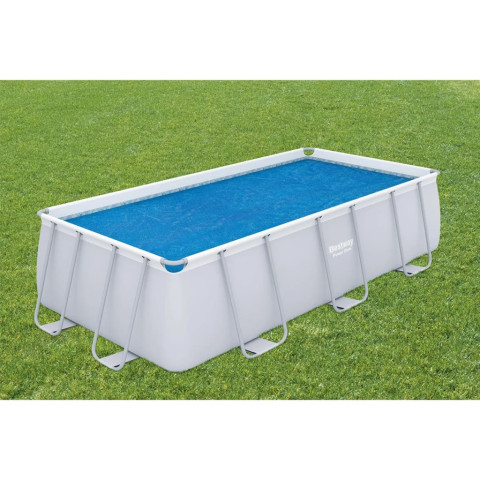 Couverture de piscine d'été rectangulaire 380x180 cm pe bleu