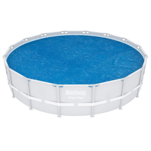 Couverture solaire de piscine ronde 462 cm bleu
