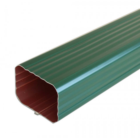 Tube de descente aluminium rectangulaire 60 x 80 mm longueur 3 mètres coloris au choix