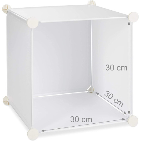 Étagère cubes rangement 15 casiers plastique modulable - Couleur au choix