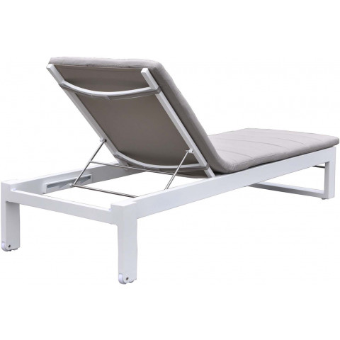 Bain de soleil en aluminium et tissu d'oléfine st tropez
