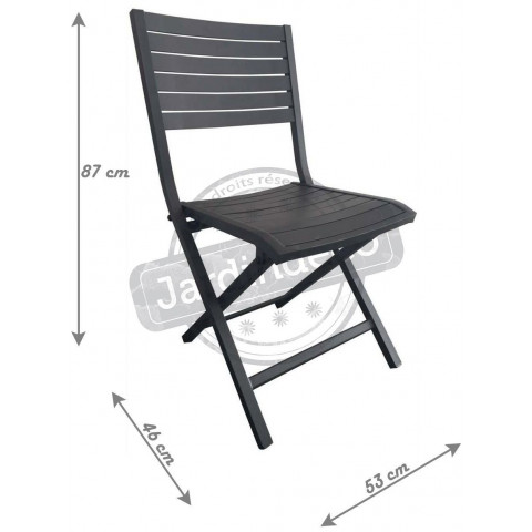Chaises pliantes en aluminium lucca (lot de 6) - Couleur au choix