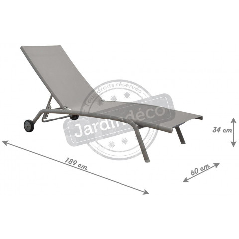 Lit de soleil en aluminium prima (lot de 2) - Coloris au choix