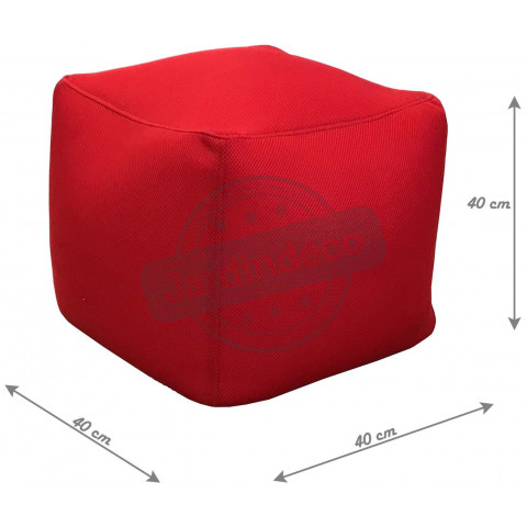 Pouf de piscine big bag 40 cm rouge