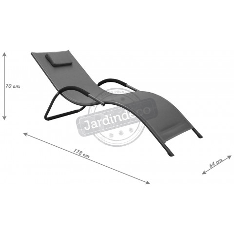 Lit de jardin en aluminium riva (lot de 2)