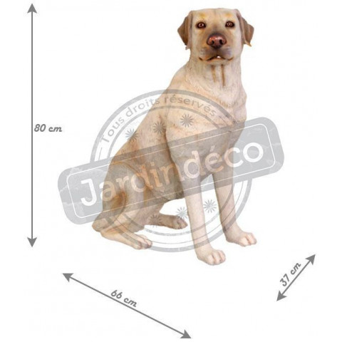 Labrador assis en résine 80 cm - Couleur au choix