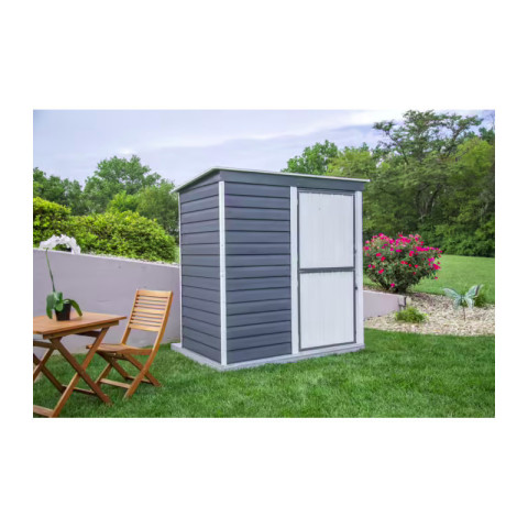 Abri métal habrita foresta spacemaker shed in box 2,35m2 toit 1 pente avec simple porte fermière