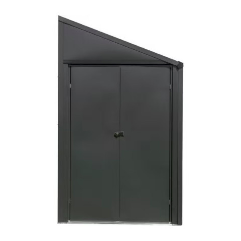 Double abri métal habrita foresta arrow yardsaver 3,66m2 toit 1 pente ouverture latérale