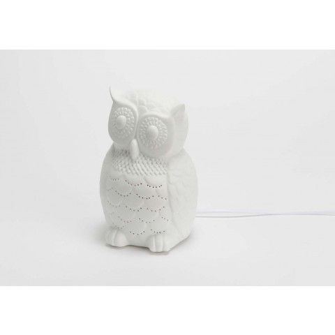 Lampe en porcelaine hibou