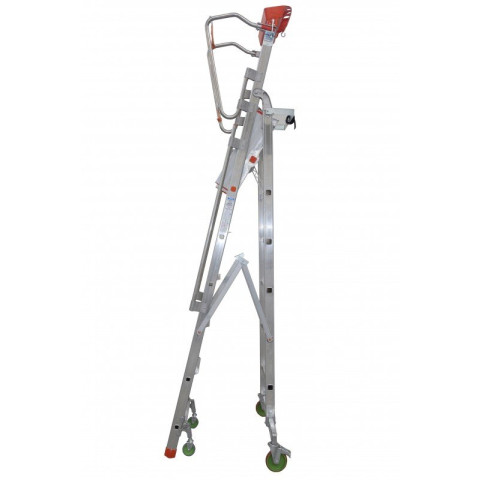 Plateforme de magasinage aluminium repliable, 5 marches, 150 kg