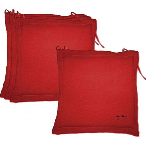 Coussin extérieur galette 40cm (lot de 4) - Couleur au choix