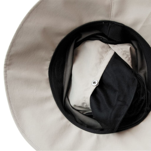 Chapeau de soleil anti-moustiques upf 50+ beige