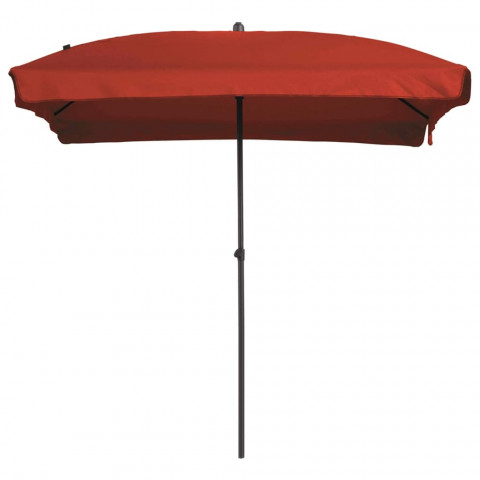 Parasol patmos luxe rectangulaire 210x140 cm rouge brique