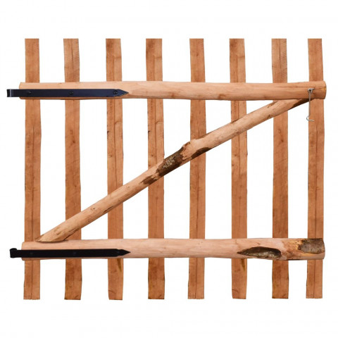 Portillon de clôture Bois de noisetier imprégné 100 x 90 cm