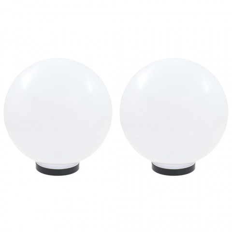 Lampe à LED sous forme de boule 2 pcs Sphérique 30 cm PMMA