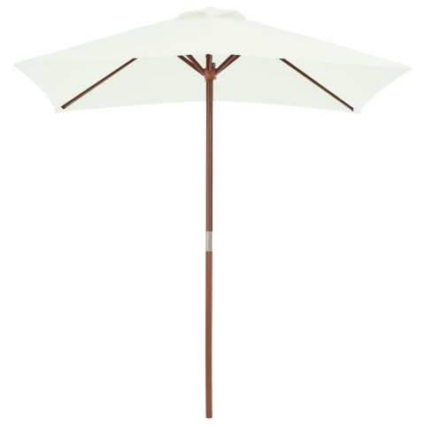 Parasol avec mât en bois 150 x 200 cm sable helloshop26 02_0008111