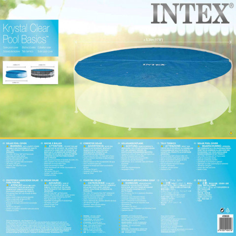 Intex Couverture solaire de piscine ronde 549 cm 29025 