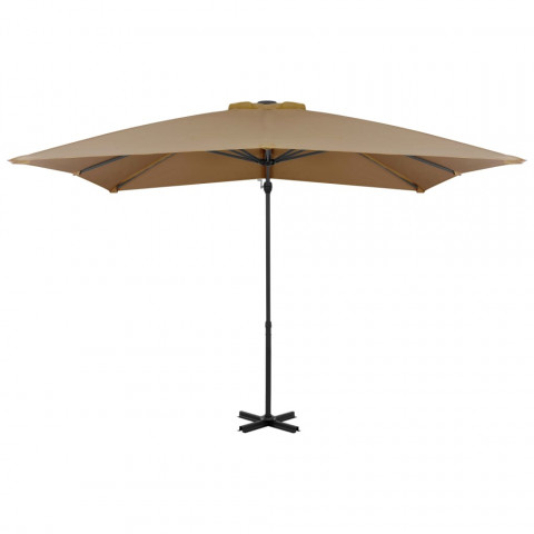 Parasol en porte-à-faux et mât en aluminium 250x250 cm - Couleur au choix