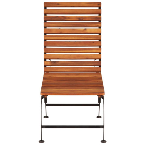 Transat chaise longue bain de soleil lit de jardin terrasse meuble d'extérieur avec pieds en acier bois d'acacia massif helloshop26 02_0012567