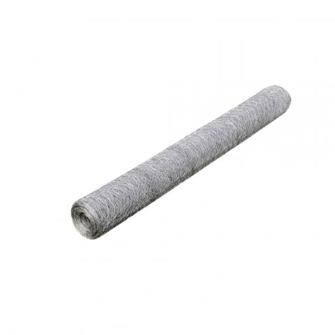 Grillage pour volière Acier galvanisé 25 x 0,5 m Argenté