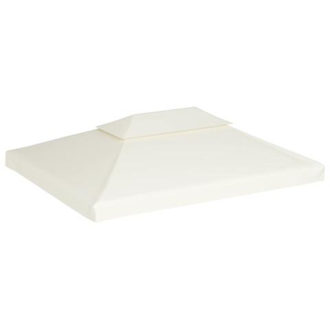 Recouvrement de remplacement d'auvent 310 g/m² 3x4m blanc crème