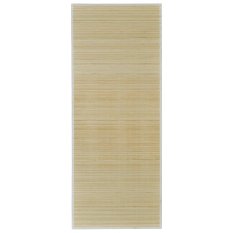 Tapis en bambou naturel à latte rectangulaire 150 x 200 cm