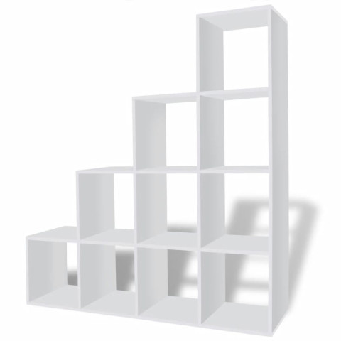 Étagère armoire meuble design bibliothèque/étagère 142 cm blanc 