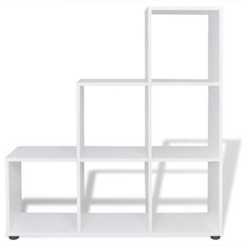 Étagère design bibliothèque/étagère 107 cm blanc