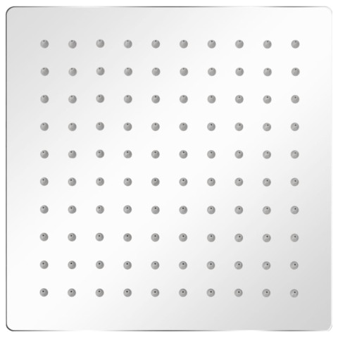 Tête de douche plongeante carrée en acier inoxydable 20 x 20 cm 