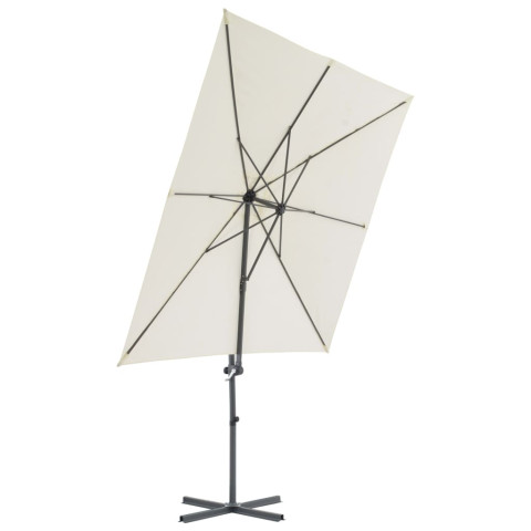 Parasol avec base portable 2,5 x 2,5 m - Couleur au choix