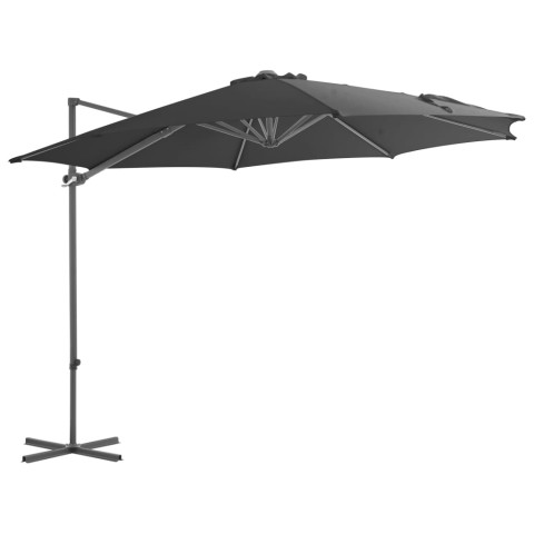 Parasol avec base portable diamètre 3 m anthracite 