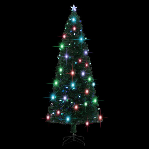 Arbre de Noël artificiel et support/LED 240 cm Fibre optique