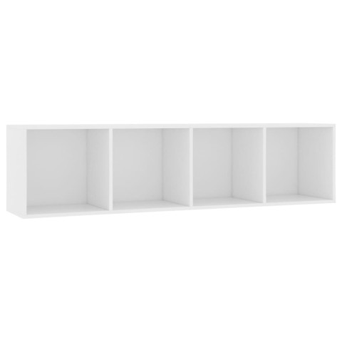 Bibliothèque/meuble tv blanc 143x30x36 cm