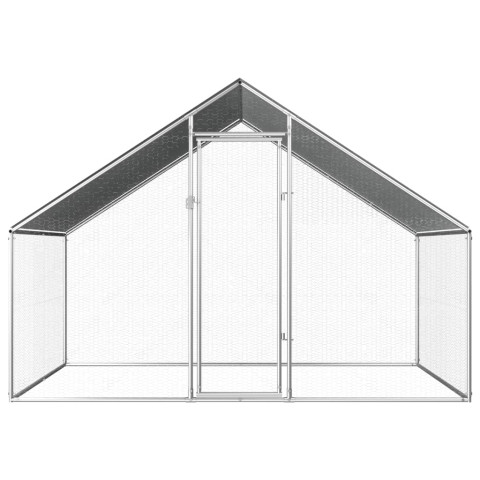 Poulailler d'extérieur 2,75 x 2 x 1,92 m acier galvanisé