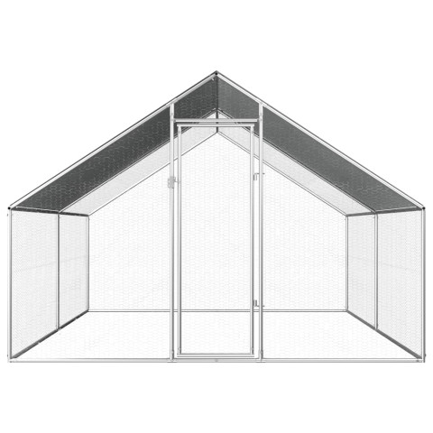 Poulailler d'extérieur 2,75 x 4 x 1,92 m acier galvanisé