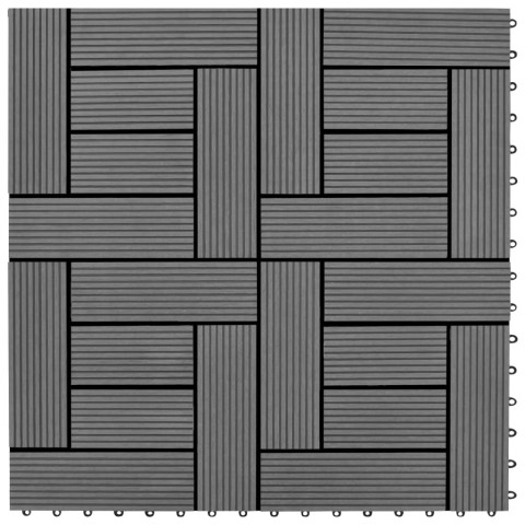 Carreaux de terrasse 22 pcs 30 x 30 cm 2 m² wpc - Couleur au choix