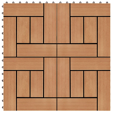 Carreaux de terrasse 22 pcs 30 x 30 cm 2 m² wpc - Couleur au choix