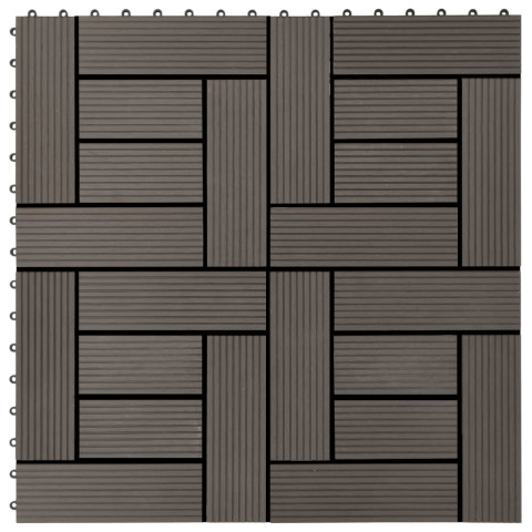 Carreaux de terrasse 22 pcs 30 x 30 cm 2 m² wpc - Couleur au choix