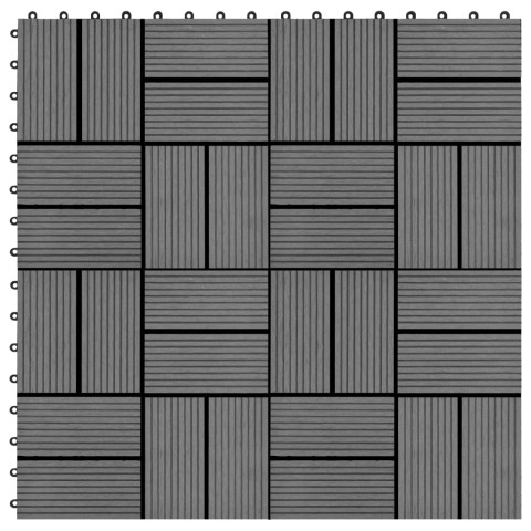 Carreaux de terrasse 22 pcs 30 x 30 cm 2 m² wpc - Couleur au choix