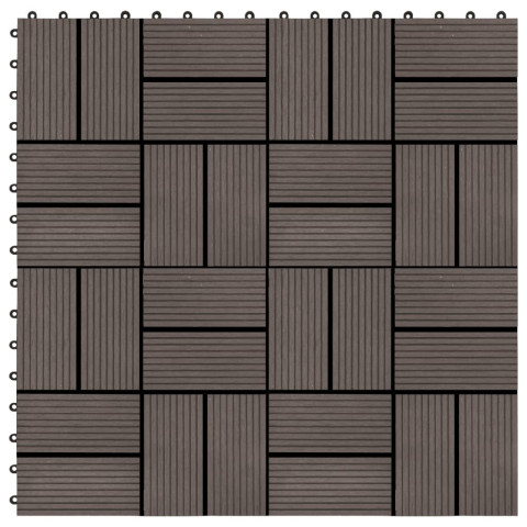 Carreaux de terrasse 22 pcs 30 x 30 cm 2 m² wpc - Couleur au choix